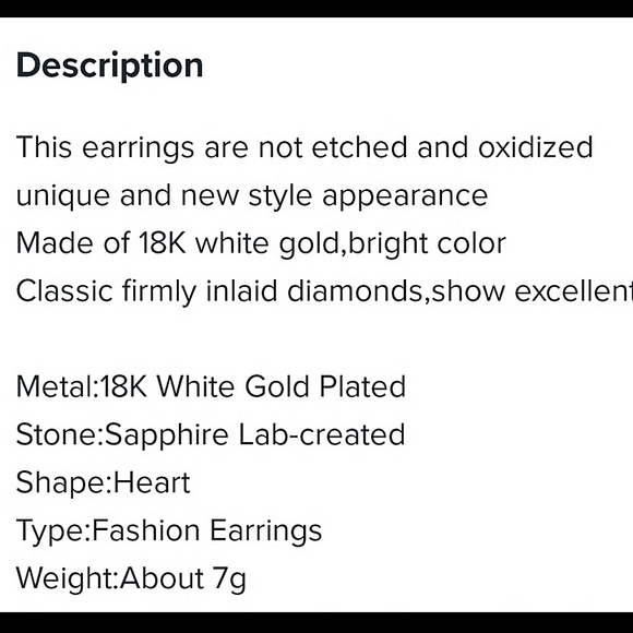 18k white gold plated aquamarine 💙 earrings. - Picture 4 of 4